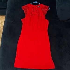 Express Vibrant Red Mini Dress